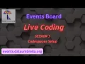LC-03 Live Coding Codespaces setup Events Board