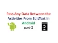 Android Application Development tuorial 2 Passing strings between Activities