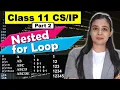 PYTHON - Nested for LOOP Pattern Programs with for loop CBSE Class Part 2