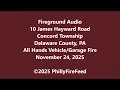 11-24-25 10 James Hayward Rd Concord Twp Delaware Co PA All Hands Garage Fire