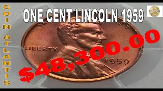 1959 lincoln Penny Coin Value OVER 48 300 00