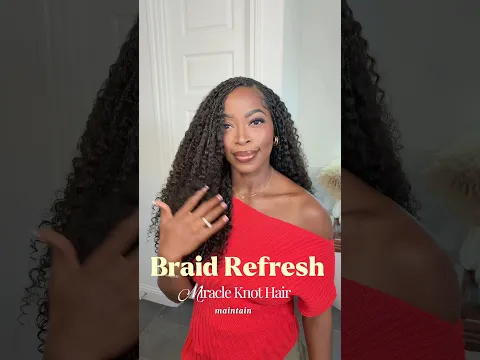 How I Maintain & Refresh My Boho Braids 🫶🏾with Miracle Knot hair 😻#shorts #braids