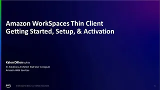 Amazon WorkSpaces Thin Client Setup Amazon Web Services