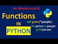 Introduction To Functions in Python Python for beginners Mr BioinformatiX