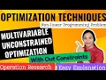 Multivariable Unconstrained Optimization Most Important Problems Sure Shot Questions