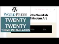 WordPress Twenty Twenty Theme Installation