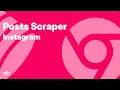 How to scrape posts from instagram
