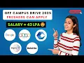 Google Wipro Cognizant Zoho Deloitte Hiring OFF Campus Drive 2025 - Apply Fast