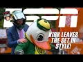 Kirk Herbstreit LEAVES THE SET EARLY Joins from a bike car PLANE College GameDay