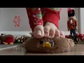 Crushing festive plushy with big girl feet