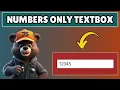 How to Make Textbox Accept Only Numbers in Javascript