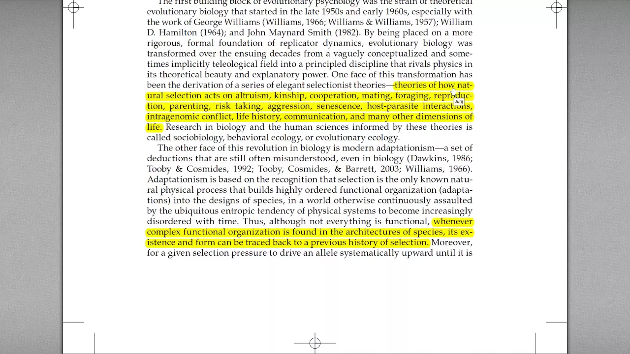 My long summary of "Tooby & Cosmides (2005). Conceptual Foundations of Evolutionary Psychology."