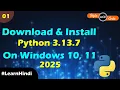 How to install python 3 13 7 on windows 10 11 First Code 2025