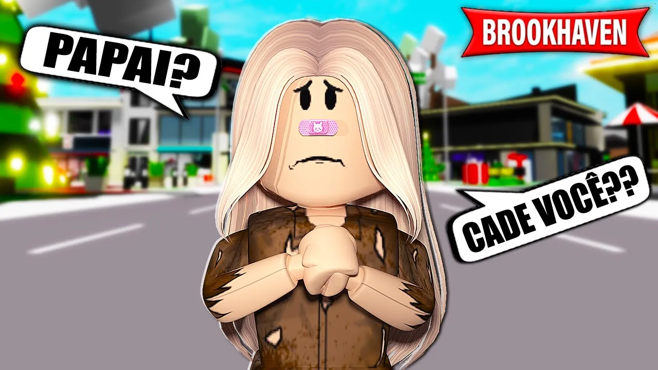 ESSA MENINA FOI ESQUECIDA PELO PAI NO AEROPORTO DO BROOKHAVEN : Historinha de Roblox
