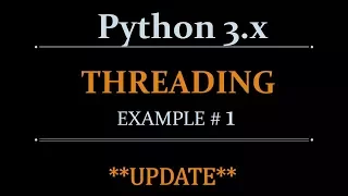 Python Threading Tutorial - Threading Example Image Downloading update