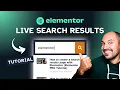 Elementor Live Search Results Tutorial NEW FEATURE