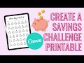 How To Create A Savings Challenge Printable In Canva Etsy Digital Download Ideas