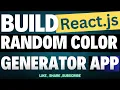 How to make Random Color Generator app in React js Optimize Code Style with Pure CSS