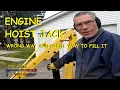 Right and Wrong way to fill Engine Hoist Jack