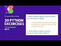 20 Python Exercises for Beginners Python Exercises in Hindi
