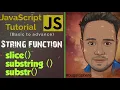 09 Javascript string function slice substring substr By Akhilesh