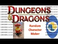 A D D 5e Random Character Generator I made in Python 150 subscriber special