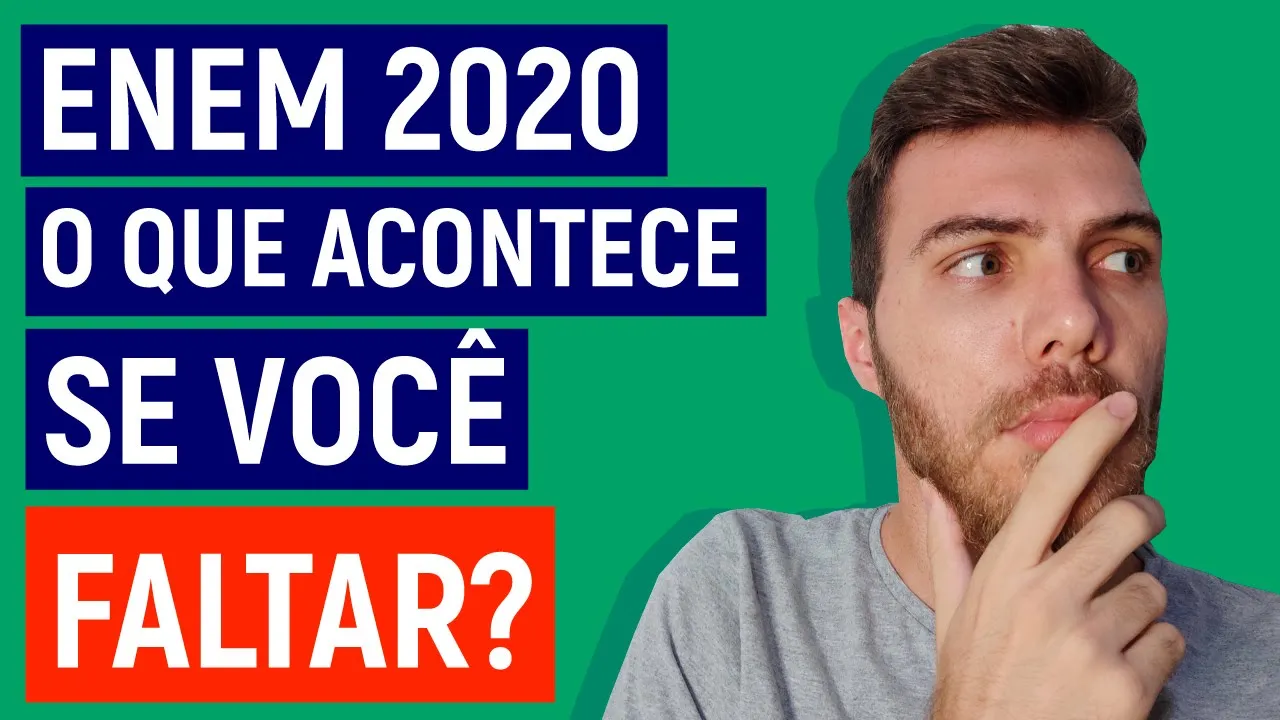 E SE FALTAR NO ENEM: Veja o que acontece caso você falte na prova [Enem 2020]