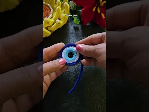 DIY Evil Eye Rakhi 🧿 | Pipe Cleaner Rakhi Making | Easy Rakhi DIY #Shorts @Glowwithsunitaa