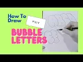How to Draw Bubble Letters P to V Step by Step Fun Alphabet Drawing Tutorial for Beginners
