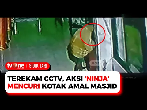 Maling Berpakaian Ninja Tertangkap CCTV Mengambil Uang di Kotak Amal