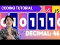 p5 js Coding Tutorial Binary Piano