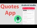 how to create quotes app in android studio