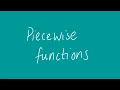 Piecewise functions Unit 1 and 2 VCE Maths Methods