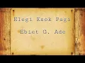 Download Lagu Elegi Esok Pagi Ebiet G. Ade