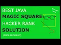Quick Java Magic Matrix HackerRank Solution