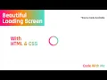 Beautiful Website Loading Animation Tutorial Pulse Animation HTML and CSS no JS Code With Me