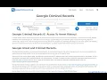 Georgia Criminal Records E-Access To Arrest History