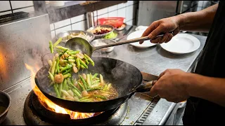 Sizzling Wok Magic Beautiful Green Veggies Savory Chicken Feet