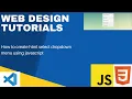 How To Create Menu using HTML and JavaScript