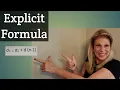 Arithmetic Sequences Explicit Formula