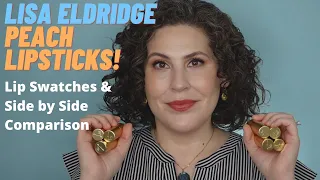 lisa eldridge peach and coral lipsticks lip swatches and side by side comparisons