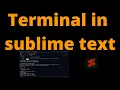 How to add terminal in sublime text