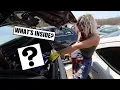 LOOK WHAT WE FOUND - Treasure Hunting Car Trunks At Junkyard