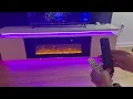 Lamtor Fireplace TV Stand - 0117 Built-In Electric Fireplace LED Lighting