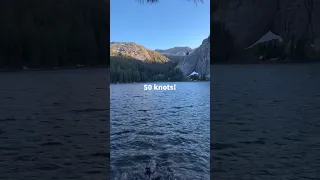 Wind gusts of 50 knots off of Rosalie Lake on the John Muir Trail. #hiking #backpacking #hike #camp