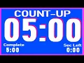 300 Secound Counting up 300 sec 5 minute Timer