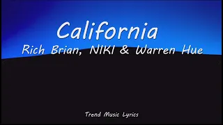 Download California - Rich Brian, NIKI, \u0026 Warren Hue (Lyrics) MP3