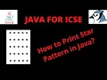 How to Print Star Pattern Program in Java easily explained ICSE COMPUTER Java By Piyush Sir