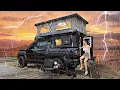 Download Lagu ☔ CAMPING IN AN AUTOMATED POP-UP TENT TRUCK CAMPER VAN IN EXTREME HEAVY RAIN