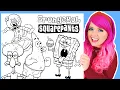 Coloring SpongeBob Patrick Sandy Squidward Coloring Pages
